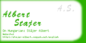 albert stajer business card
